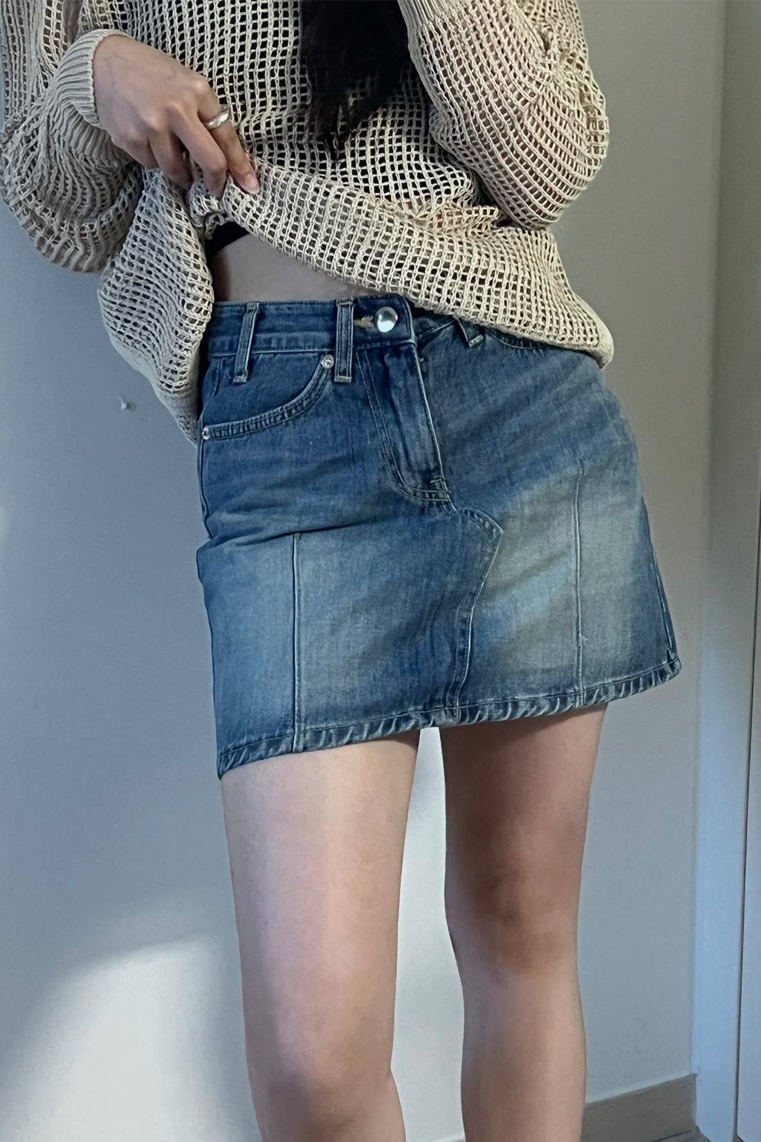 Vintage Dart Mini Skirt